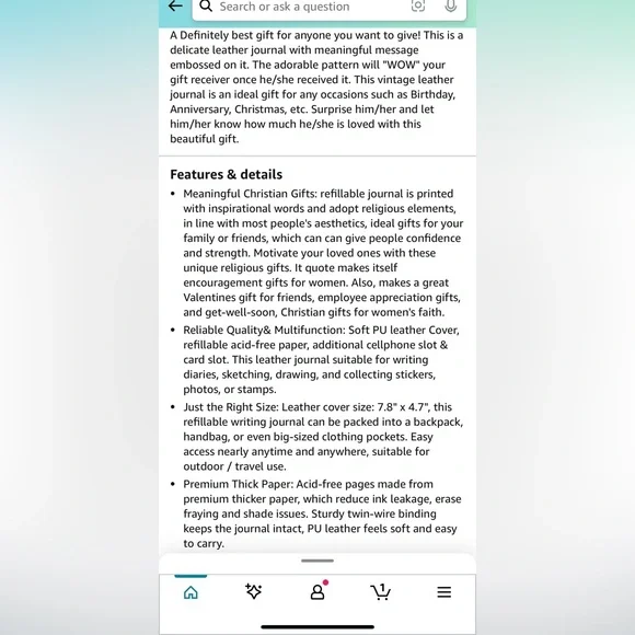 Leather Journal with inspirational Bible verse and band closure. ❤️❤️❤️ - Picture 10 of 11